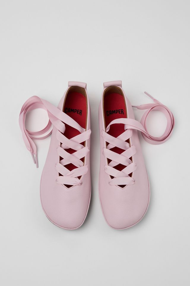 Camper Right Nina Leather Lace-Up Ballerina Flat #3