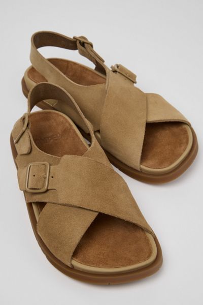 Camper Lluc Leather Crossover Sandal