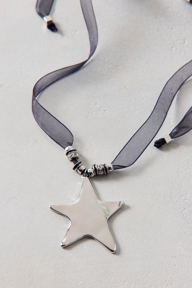 Georgia Statement Pendant Ribbon Necklace #2