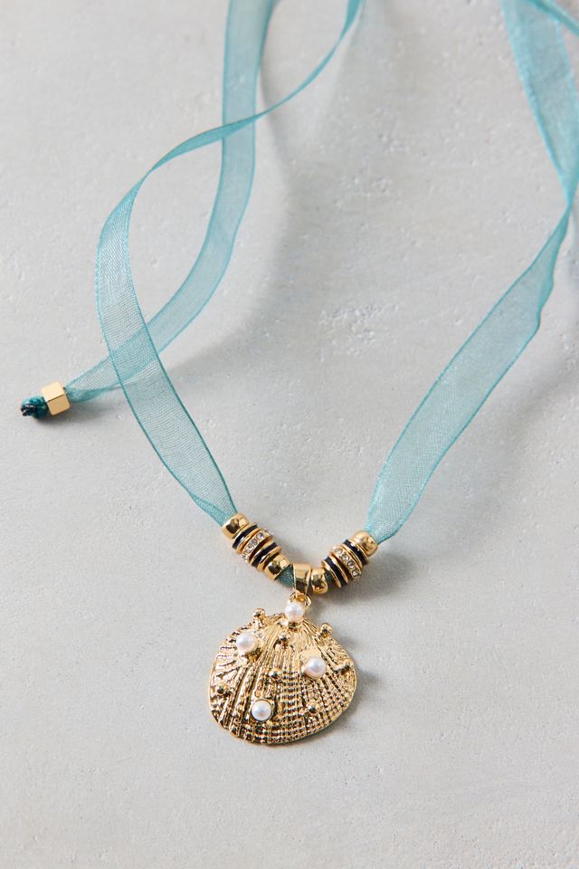 Georgia Statement Pendant Ribbon Necklace #2