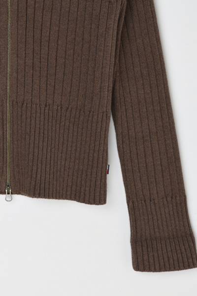 Vintage Y2k Tommy Hilfiger Ribbed Knit Zip-Up Sweater