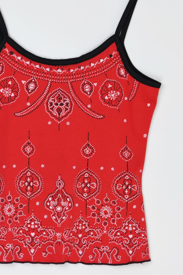 Vintage Y2k Glittered Red & Black Top #1