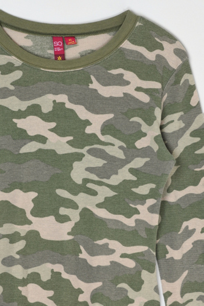 Vintage Y2k Camo Thermal Top