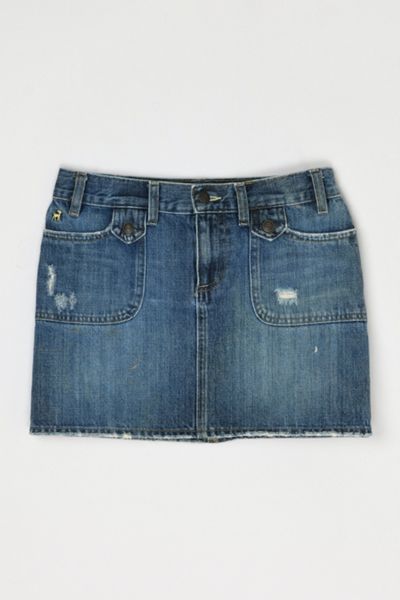 Vintage Y2k Classic Wash Denim Mini Skirt