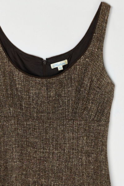 Vintage Y2k Silk Tweed Mini Dress