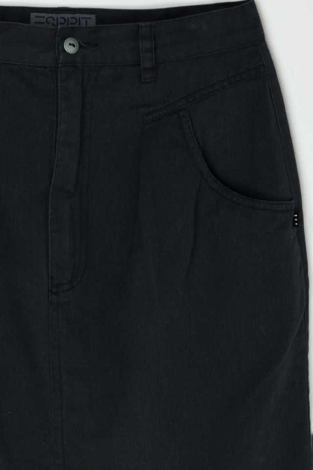 Vintage Y2k Esprit Black Twill Mini Skirt #1
