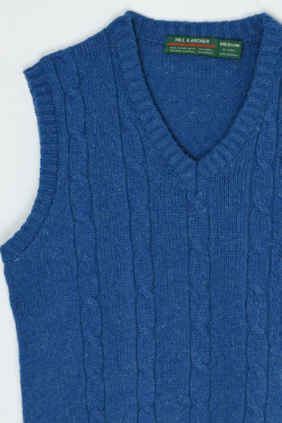 Vintage 70s Cable Knit Sweater Vest