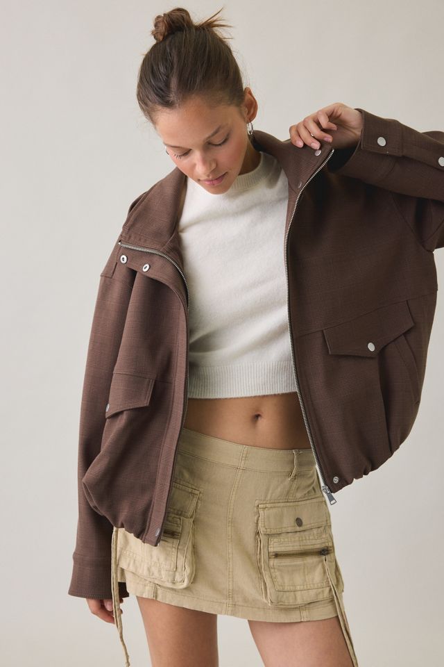 UO Harper Funnel Neck Bomber Jacket #2