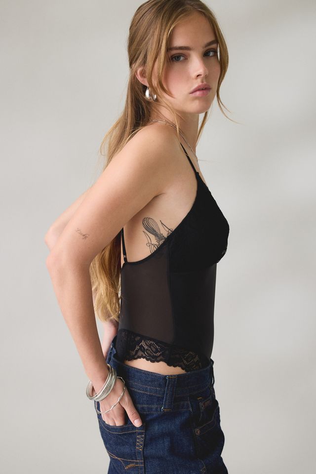 Justaucorps camisole en maille avec bordure en dentelle Felicity Out From Under #1