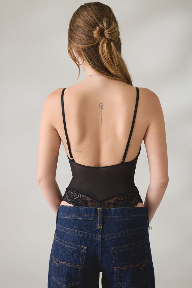 Justaucorps camisole en maille avec bordure en dentelle Felicity Out From Under #2