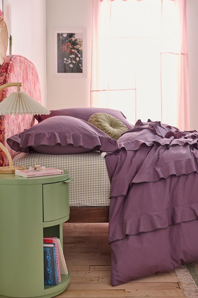 Sculpted Ruffle Cotton Duvet Cover #1