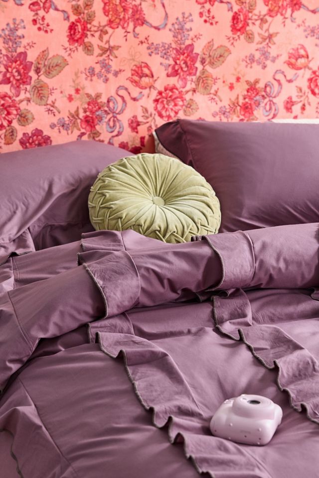 Sculpted Ruffle Cotton Duvet Cover #2