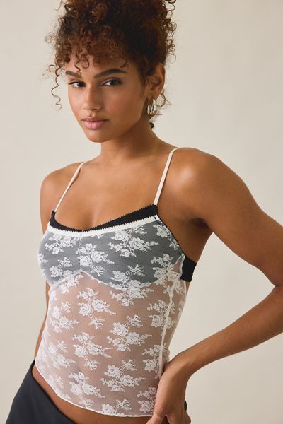 Out From Under Zola Sheer Lace Layered Cami