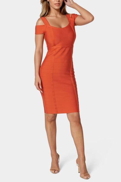 Bebe Slim Midi Bandage Dress