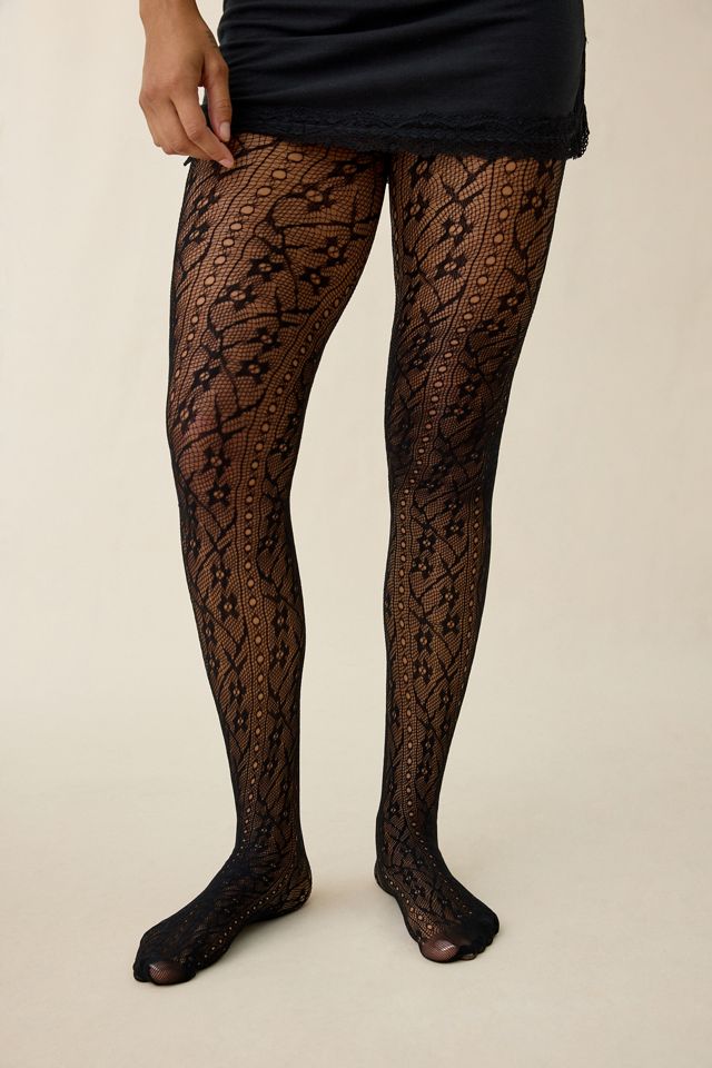 Collants semi-transparents à entrelacs Ivy #1