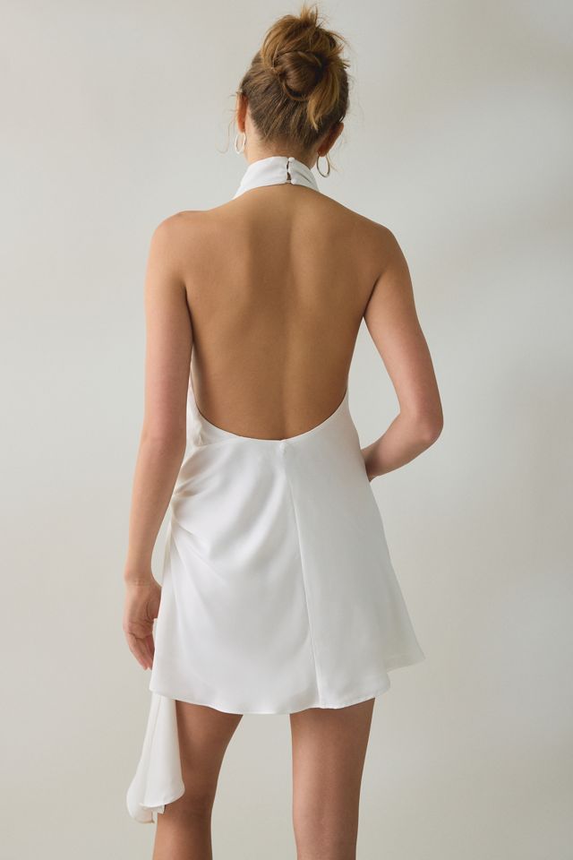 Bardot Katia Asymmetric Cutout Bias Cut Satin Mini Dress #3