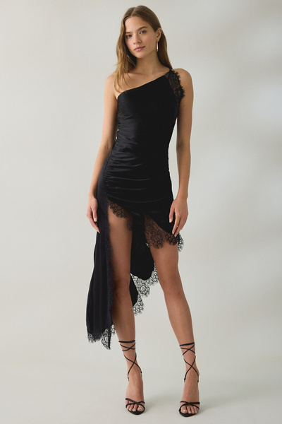 asymmetric hem one shoulder dress Xscape Women's One-Shoulder Sleeveless Metallic Dress - Sage