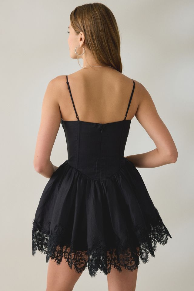 Bardot Ashta Lace Trim Corset Mini Dress #5