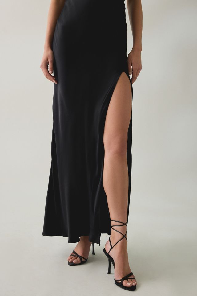 Bardot Roselyn Halter Neck Lace Trim Slip Maxi Dress #2