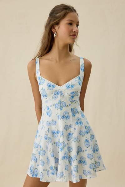 loveshackfancy navie mini dress LoveShackFancy Navie Embroidered Mini Dress in Blue