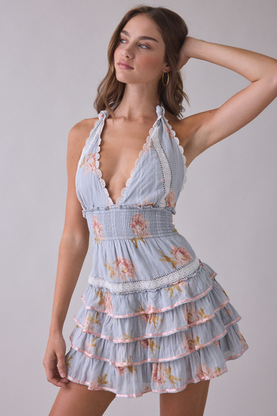 love shack fancy cambria halter mini dress Rent Cambria halter mini dress - LoveShackFancy