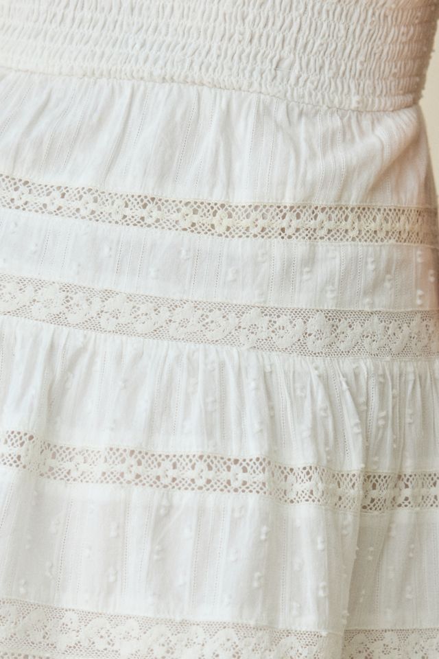Mini-robe froncée à bordure de dentelle Colbera LoveShackFancy #4