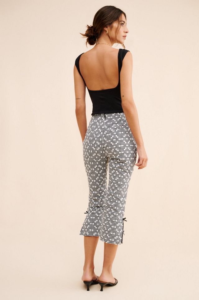 For Love & Lemons Mimi Embroidered Capri Pants #1