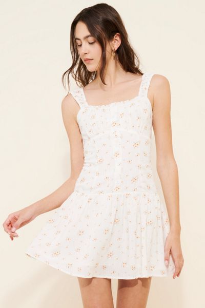 Dizzy Lizzy Floral Drop Waist Mini Dress
