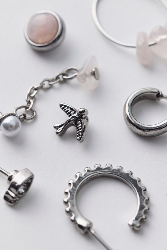 Ensemble de boucles d'oreilles multiples à tige et anneau Sassafras #1