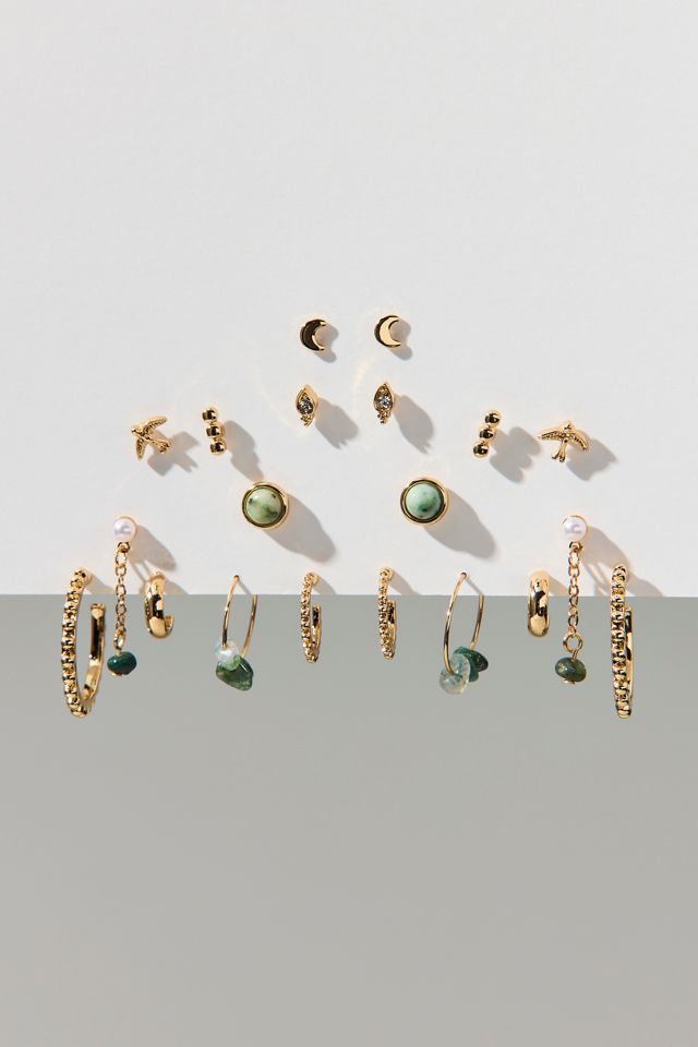 Sassafras Post And Hoop Multi Earrings Set #1