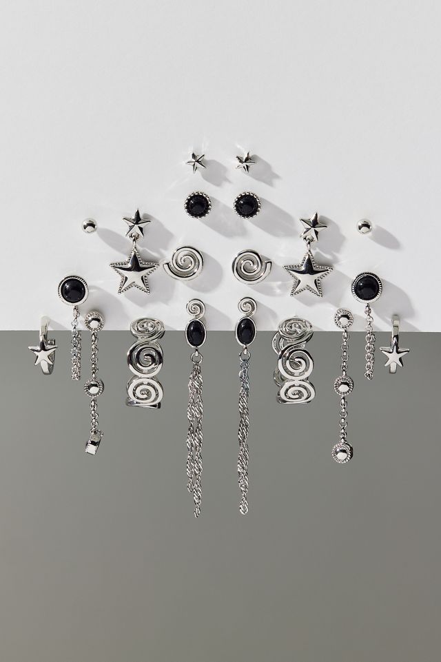 Swirl & Star Multi Earrings Set #2