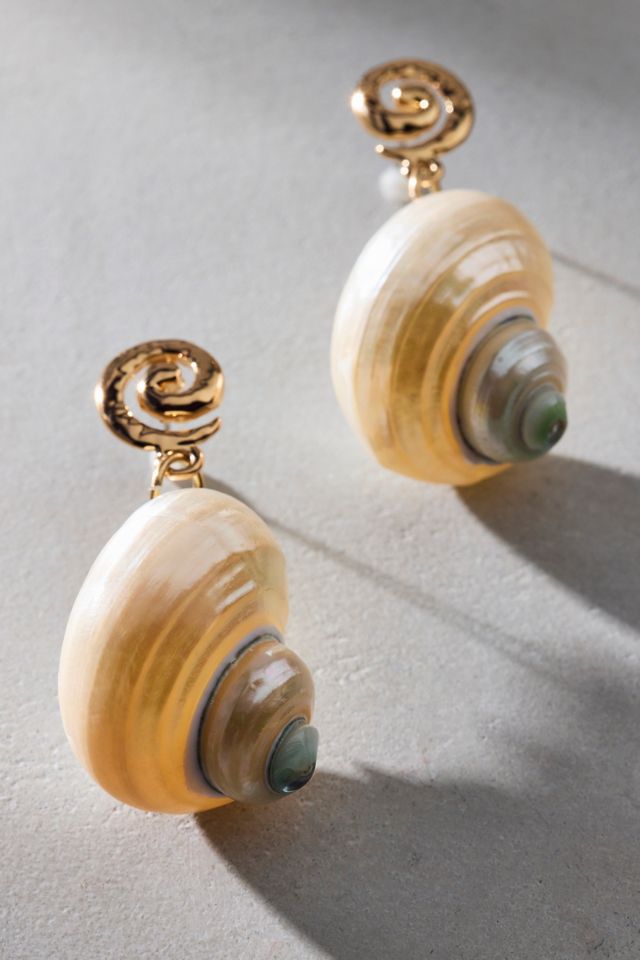 Boucles d'oreilles pendantes à coquillage #2