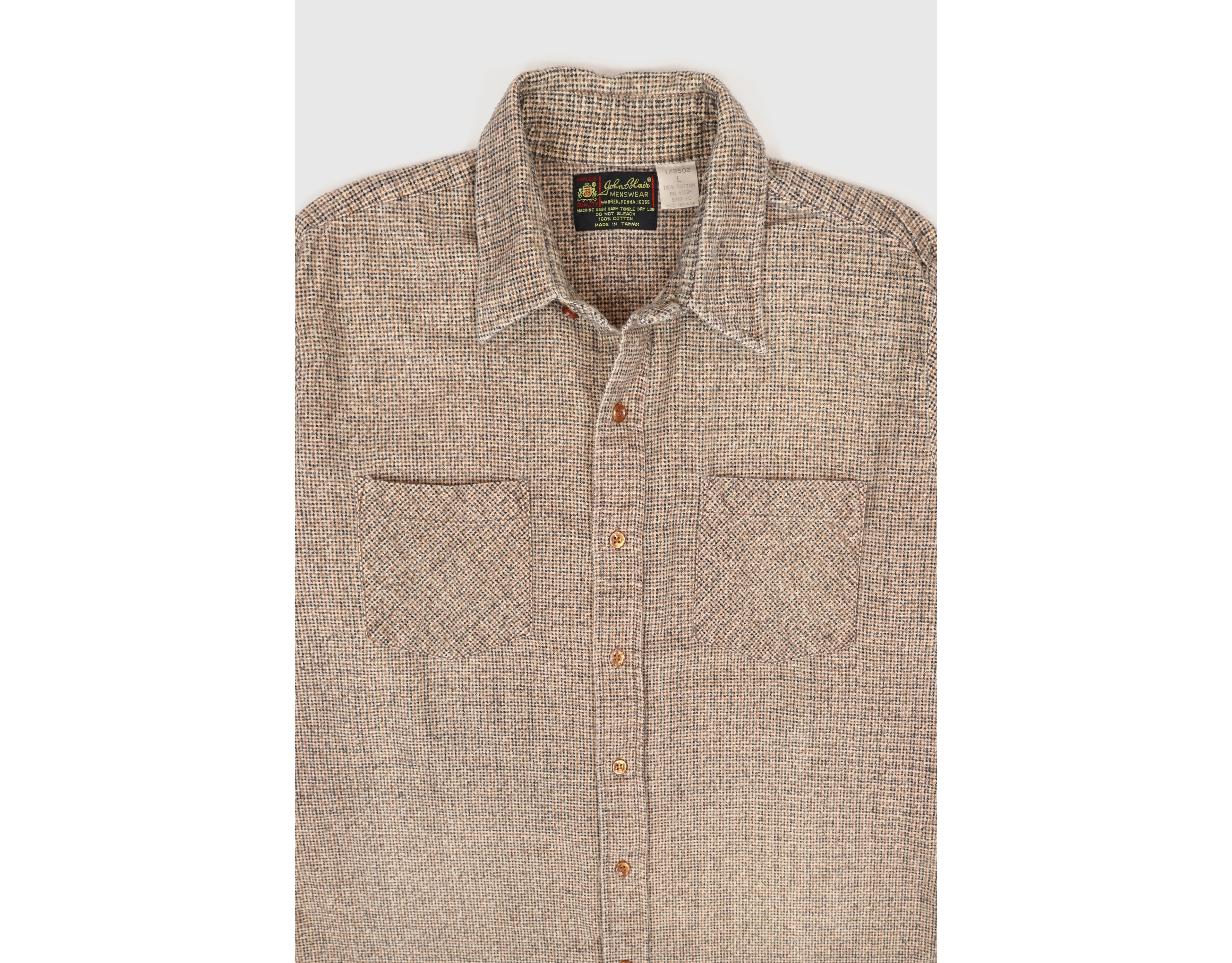 Vintage Pattern Button-Down Shirt