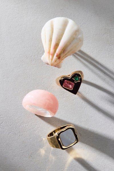 Seashell Love Mix & Match Rings Set