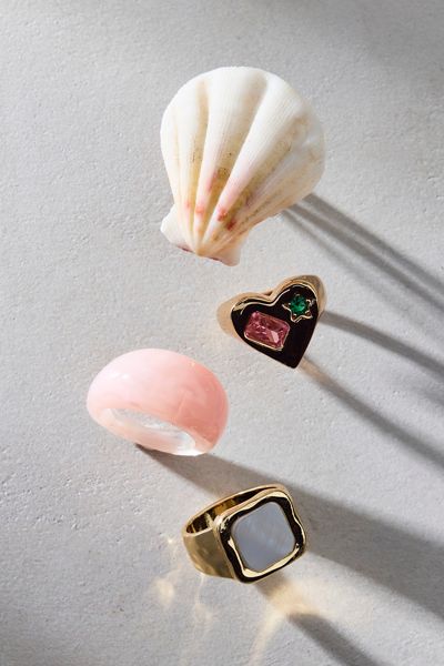 Seashell Love Mix & Match Rings Set