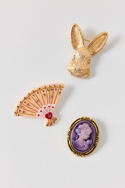 Hare's Haste Rabbit Brooch Set