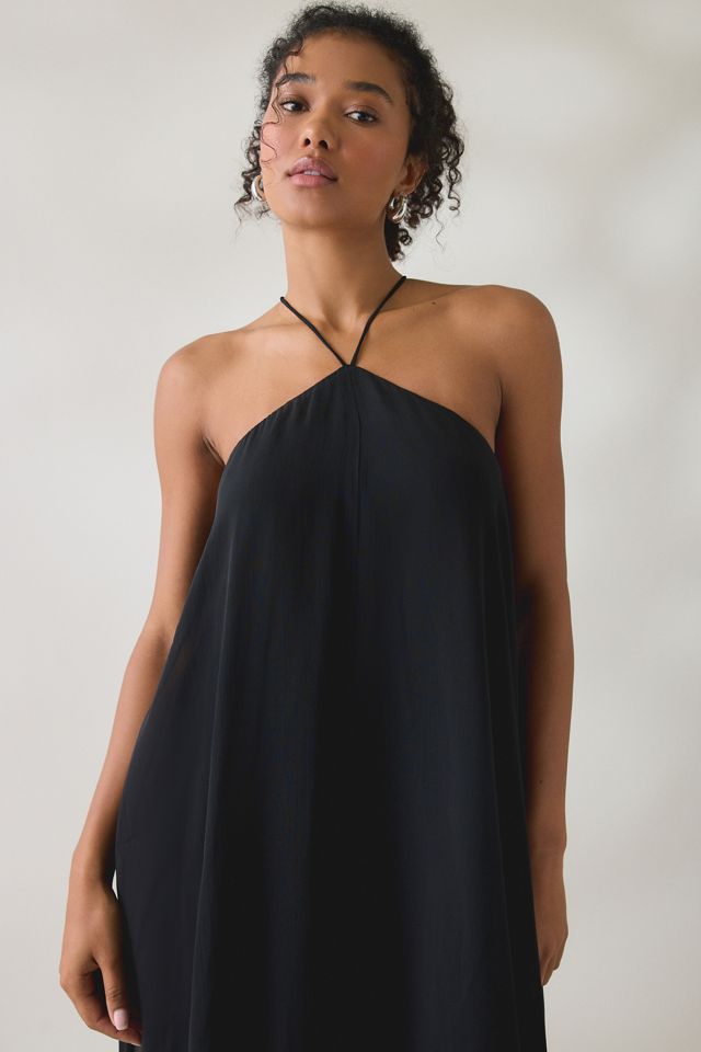 Lulus Chessie Y-Neck Halter Asymmetric Hanky Hem Midi Dress #2