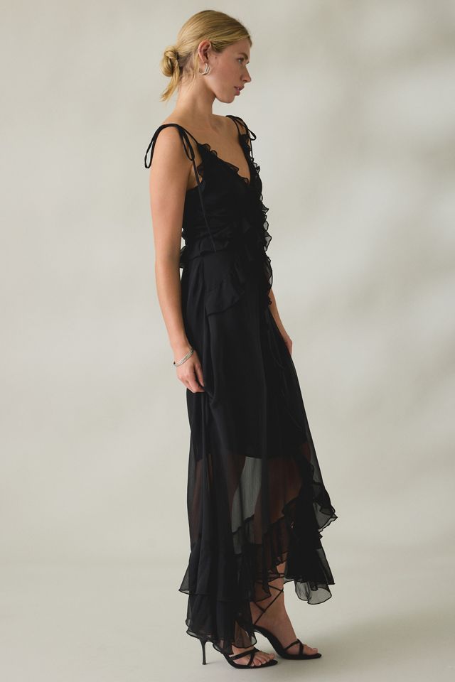 Lulus Jamie Tie-Strap Ruffle High-Low Maxi Dress #2