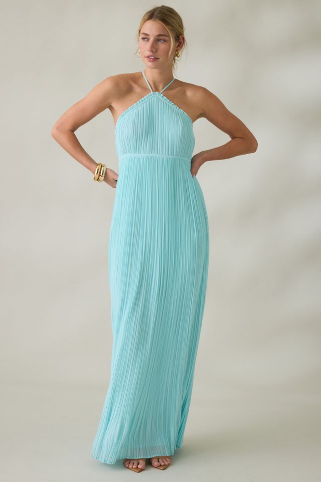 empire cut maxi dress Cowl-Neck Waist with Adjustable Straps Retro Empire Waist Maxi Dress,