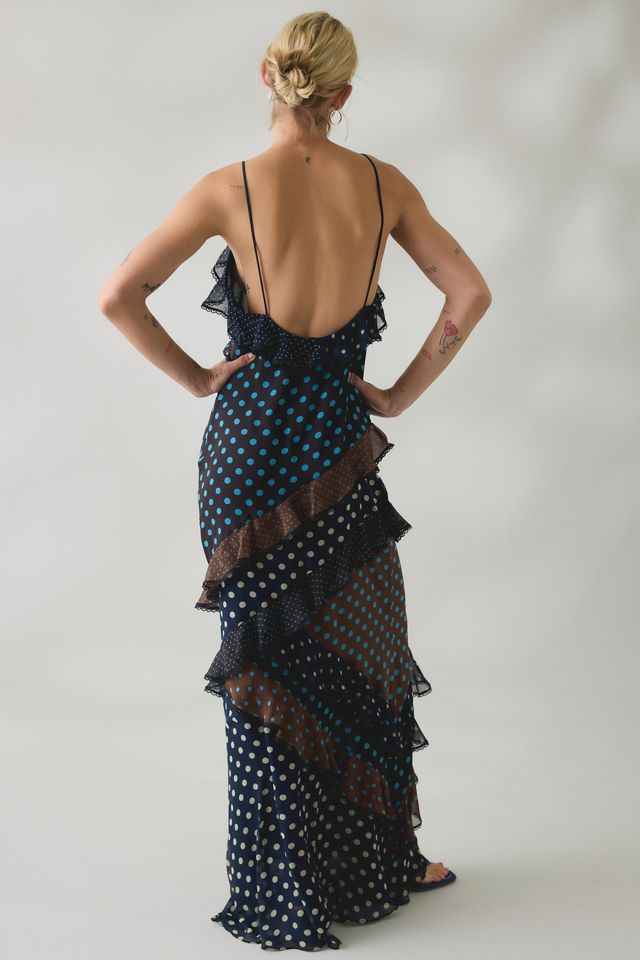Jacquie The Label Santorini Asymmetric Ruffle Maxi Dress #1
