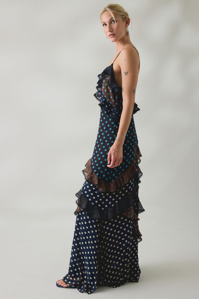 Jacquie The Label Santorini Asymmetric Ruffle Maxi Dress #3