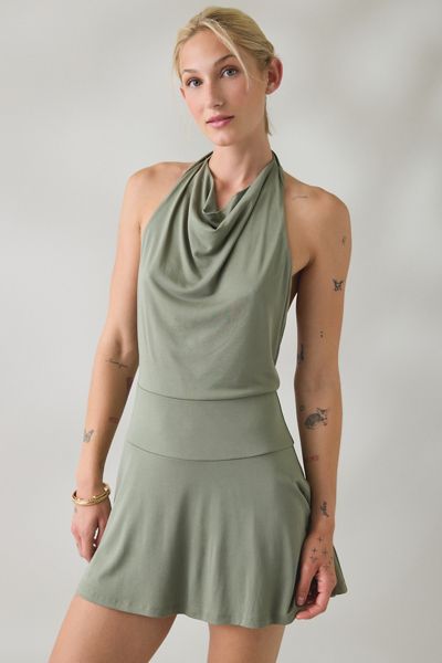 Mini-robe Emilio à col bénitier montant dos-nu de NIA