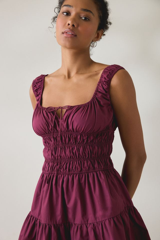 NIA Salt Scoop Neck Smocked Mini Dress #1