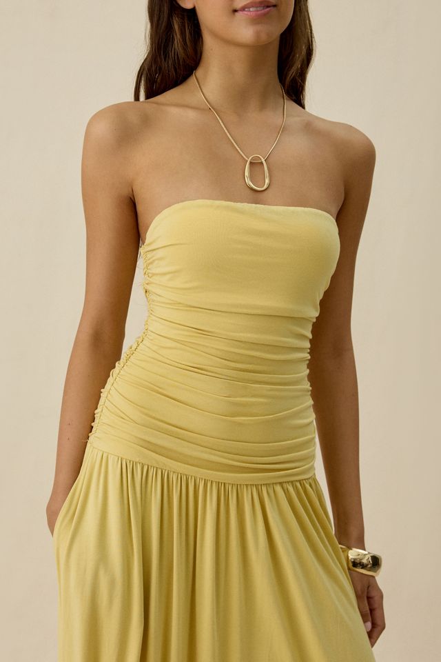 NIA Santal Drop Waist Strapless Maxi Dress #1