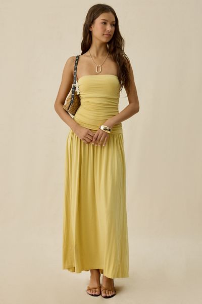 NIA Santal Drop Waist Strapless Maxi Dress