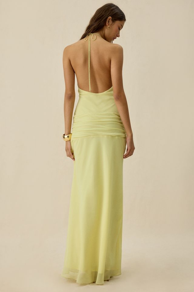 NIA Giulia Sleeveless High Neck Halter Maxi Dress #3