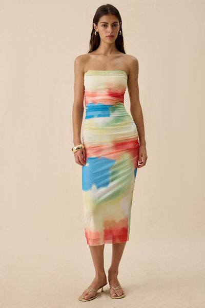 NIA Marcello Strapless Bodycon Midi Dress