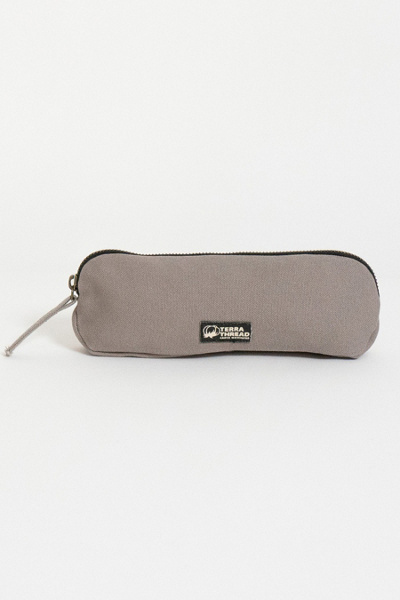 Terra Thread Organic Cotton Pencil Bag In Cloud Grey At Urban Outfitters In Gray