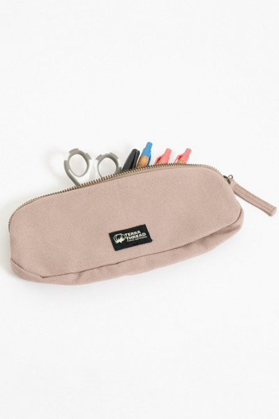 Terra Thread Organic Cotton Pencil Bag In Sand Dune At Urban Outfitters