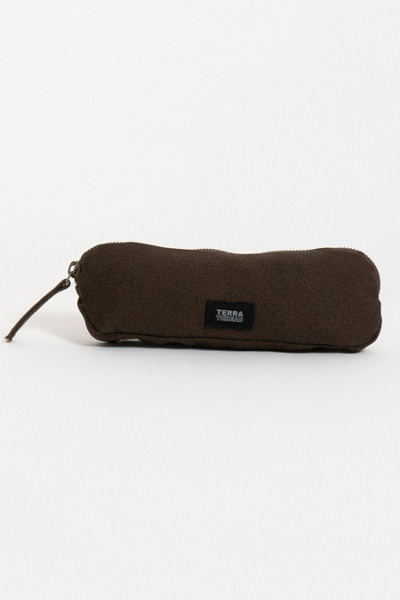 Terra Thread Organic Cotton Pencil Bag In Chestnut Brown At Urban Outfitters